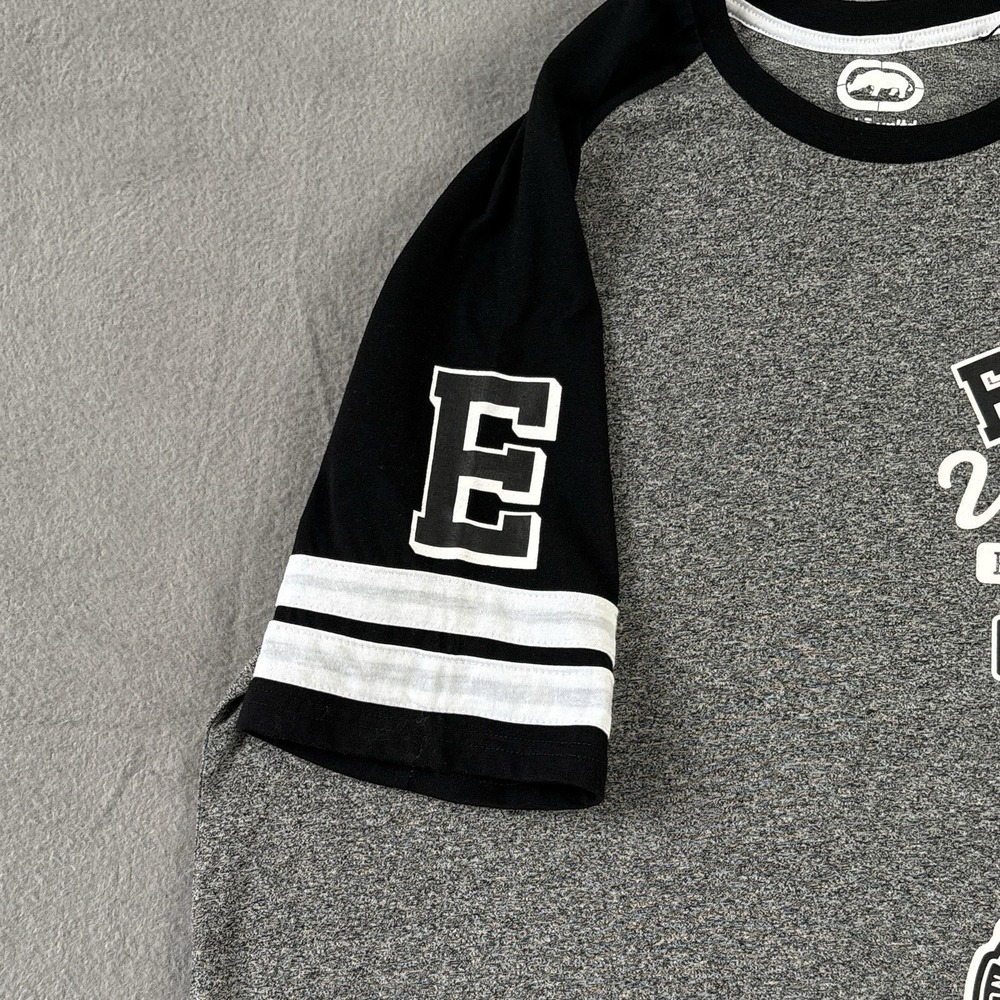 Ecko Unltd T-Shirt Men L Gray Black Graphic Tee Logo Streetwear 90s Vibe Y2K - Picture 4 of 10